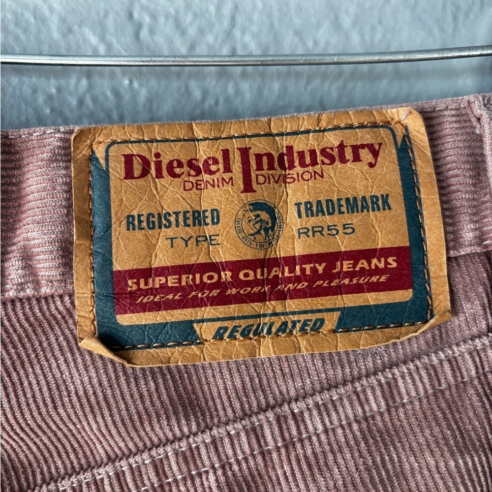 Vintage Diesel Corduroy Pants Dusty Rose Size 29 - Picture 8 of 14